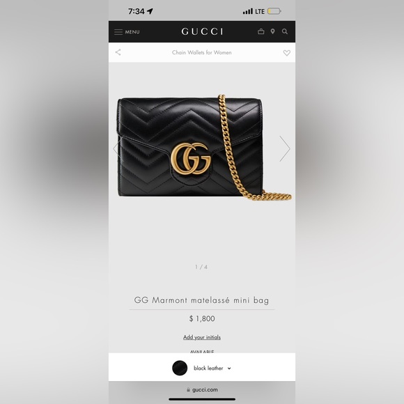 2021 GG Marmont matelassé mini shoulder bag - Picture 9 of 10